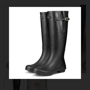 Terratrax Women's Rainboots Black Size 7 Waterproof Anti-Slip Wellington Boots